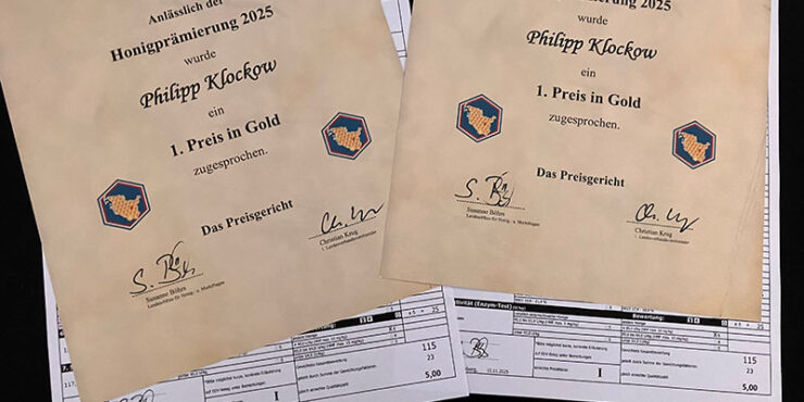 Honigprämierung 2025 - Zwei mal Gold